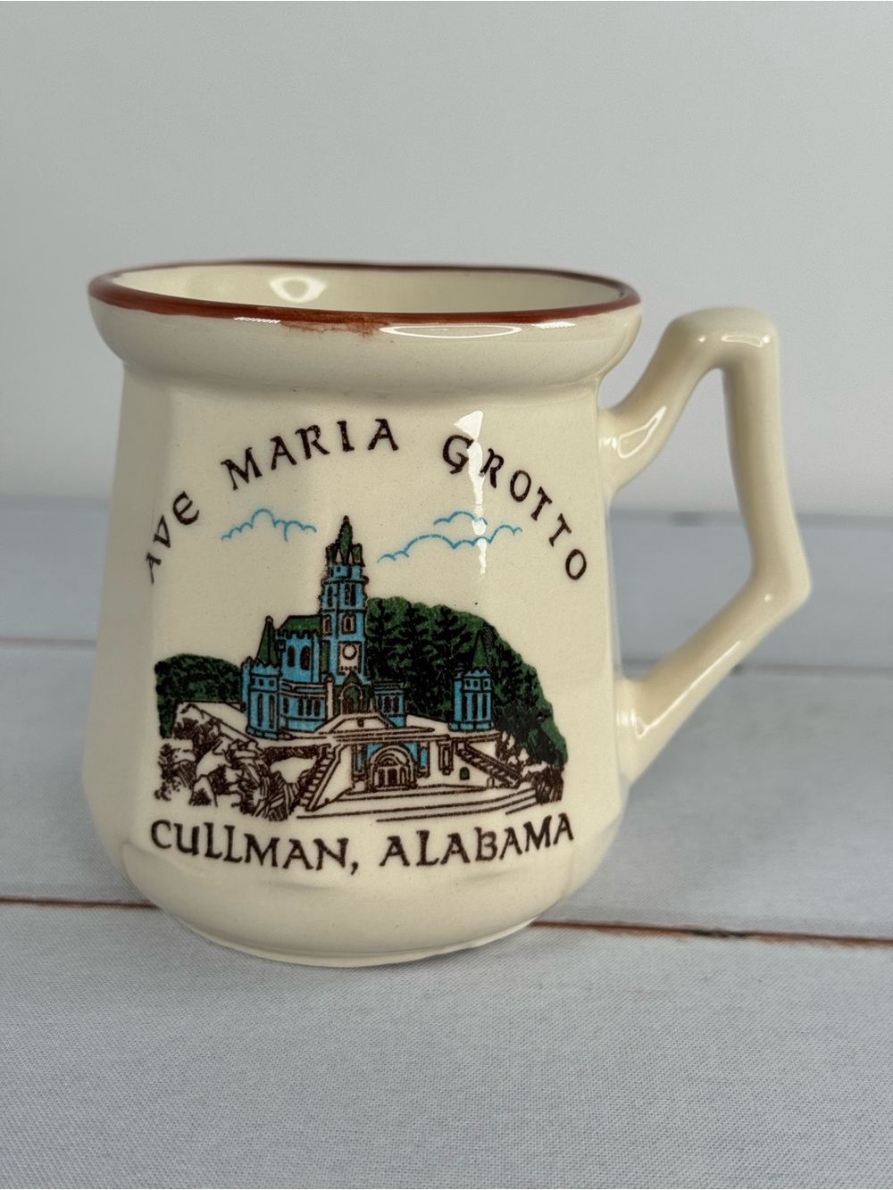 Vintage Ave Maria Grotto Cullman Alabama Souvenir Mug
